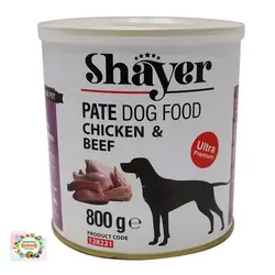 کنسرو سگ شایر با طعم مرغ و گوشت 800 گرم