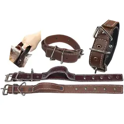 قلاده گردنی 2 سانت چرمی دست دوز تبریز