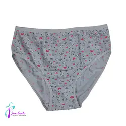 شورت زنانه نخی طرح دار زمینه طوسی طرح قلب - فروشگاه اینترنتی پزبده|اکسسوری زنانه