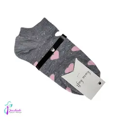 جوراب زنانه ساق کوتاه طرح قلب - فروشگاه اینترنتی پزبده|اکسسوری زنانه