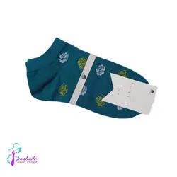 جوراب مچی دخترانه ساق کوتاه طرح گل رز - فروشگاه اینترنتی پزبده|اکسسوری زنانه