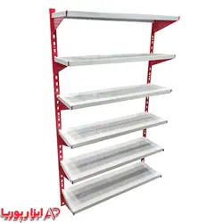 ست قفسه فروشگاهی پایه 2 متری 6 طبقه سایز 50*95