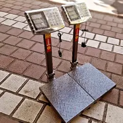 ترازو باسکول ۱۵۰ کیلویی تاشو کیبورد استیل