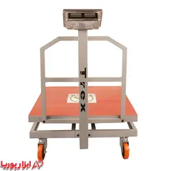 باسکول 500 کیلویی کمری بدنه تیرکس 80*80 + چرخ دار پرو