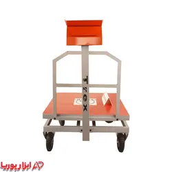 باسکول 500 کیلویی کمری بدنه تیرکس 80*80 + چرخ صنعتی