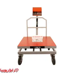 باسکول 600 کیلویی محک بدنه تیرکس 80*80 + چرخ صنعتی