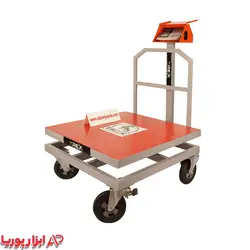 باسکول 700 کیلویی محک بدنه تیرکس 80*80 + چرخ صنعتی