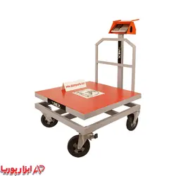 باسکول 800 کیلویی کمری بدنه تیرکس 80*80 + چرخ صنعتی