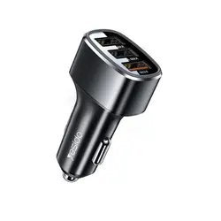 شارژر فندکی 3 پورت فست شارژ یسیدو YESIDO Y46 - موبایل برزگر - ارومیه - لوازم جانبی برزگر موبایل