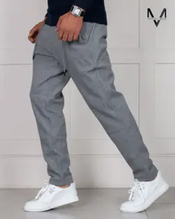 شلوار پشت کش طوسی 52207