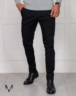 شلوار کتان مشکی 24180