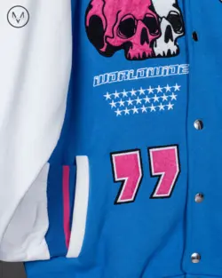 سویشرت بیسبالی آبی صورتی 56121