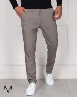 شلوار پارچه ای کرم 21197