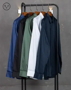 پیراهن ساتن سرمه ای 52326