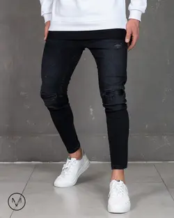 شلوار جین ذغالی تیره 4694/1