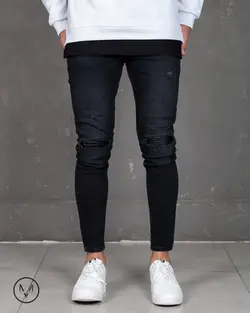 شلوار جین ذغالی تیره 4694/1