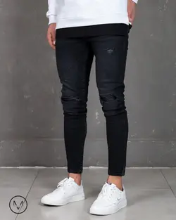 شلوار جین ذغالی تیره 4694/1