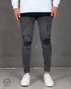 شلوار جین ذغالی روشن 4715/3