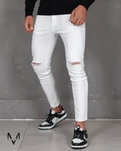 شلوار جین سفید 91002/3