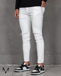 شلوار جین سفید 91002/3