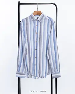 پیراهن بلندراه راه طوسی آبی 33116 - فروشگاه پوشاک مردانه