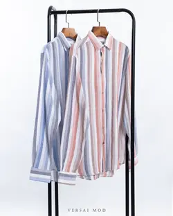 پیراهن بلندراه راه طوسی آبی 33116 - فروشگاه پوشاک مردانه