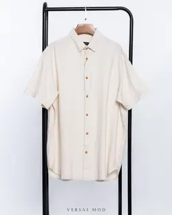 پيراهن کوتاه راه راه کرم 33131 bottega veneta - فروشگاه پوشاک مردانه