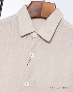 پيراهن کوتاه کرم حصيري 33133 ZARA - فروشگاه پوشاک مردانه