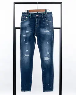 شلوار جين آبي تيره 313084t - فروشگاه پوشاک مردانه ورسای مد