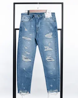 شلوار جين آبي تيره 30140c - فروشگاه پوشاک مردانه ورسای مد