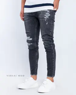 شلوار جين ذغالي تيره 52419 DSQUARED - فروشگاه پوشاک مردانه ورسای مد