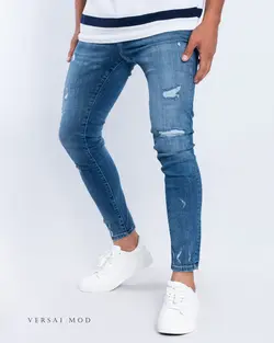 شلوار جين آبي تيره 4041a CALVIN KLEIN - فروشگاه پوشاک مردانه ورسای مد