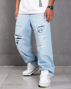 شلوار جين آبي آسماني 5013c PULL&BEAR - فروشگاه پوشاک مردانه ورسای مد