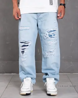 شلوار جين آبي آسماني 5013c PULL&BEAR - فروشگاه پوشاک مردانه ورسای مد