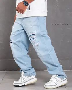 شلوار جين آبي آسماني 5013c PULL&BEAR - فروشگاه پوشاک مردانه ورسای مد