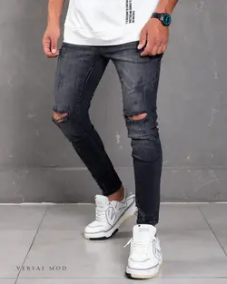 شلوار جين ذغالي 5065a PULL&BEAR - فروشگاه پوشاک مردانه ورسای مد