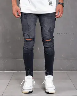 شلوار جين ذغالي 5065a PULL&BEAR - فروشگاه پوشاک مردانه ورسای مد