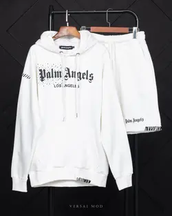 هودي شلوارک سفيد 22347 PALM ANGEL