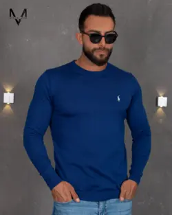 بافت یقه گرد آبی کاربنی 57117