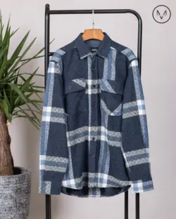 پیراهن پشمی سرمه ای آبی 35281