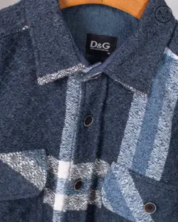 پیراهن پشمی سرمه ای آبی 35281