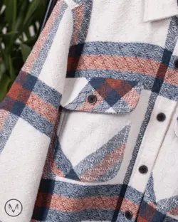 پیراهن پشمی نارنجی شیری 35281