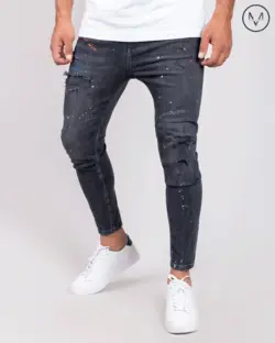 شلوار جین مشکی رنگ پاش 21306