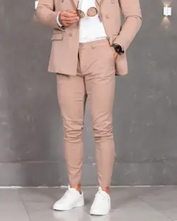 شلوار پارچه ای کرم 52182