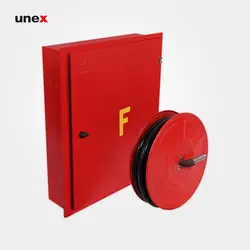جعبه آتش نشانی توکار با قرقره سایز ۶۰*۷۵ | فروشگاه لوازم ایمنی و تجهیزات آتش نشانی | یونکس