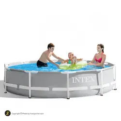 استخر غیربادی اینتکس پیش ساخته فریم دار 26710 INX | طوسی | پهلوان شاپ