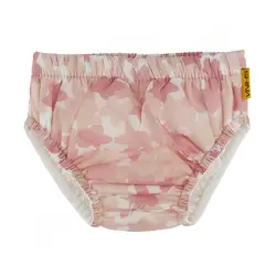 پوشک شنا استخری شورت آموزشی شینا ضد آب HMK | صورتی/کرم | پهلوان شاپ