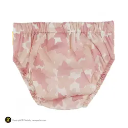 پوشک شنا استخری شورت آموزشی شینا ضد آب HMK | صورتی/کرم | پهلوان شاپ