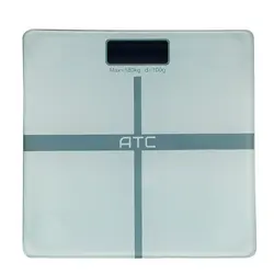 ترازوی وزن کشی بدنسازی شیشه ای دیجیتال AT-300 ATC | سفید | پهلوان شاپ