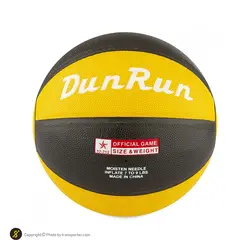 توپ بسکتبال سالنی و خیابانی DZH dunrun | مشکی/زرد | پهلوان شاپ